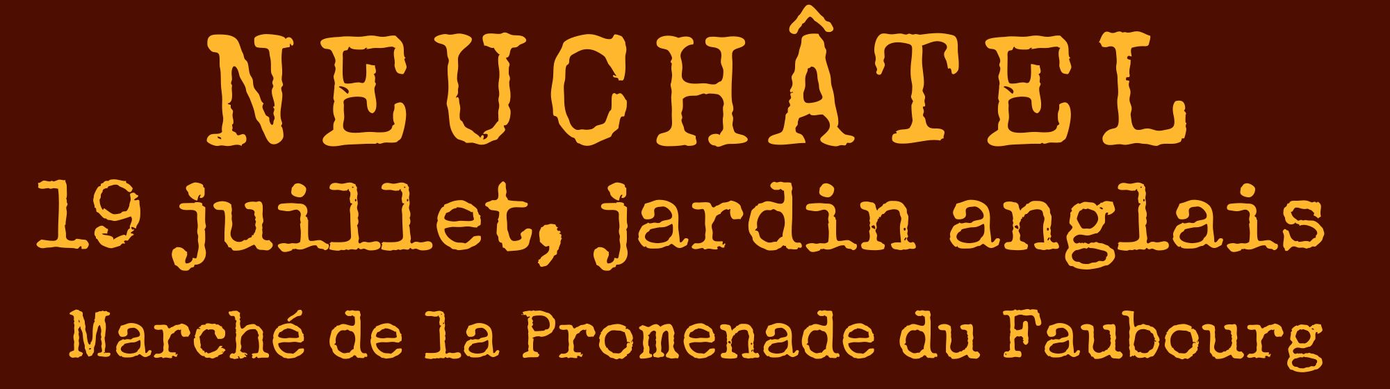 Marché jardin anglais Neuchâtel